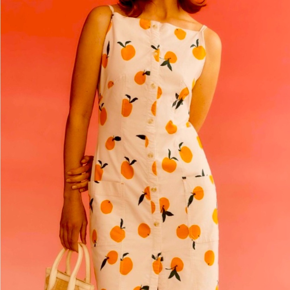 Dylan Mierzwinski Maeve Fruit Print Sleeveless Dress